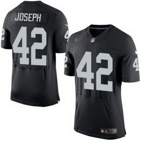 Nike Raiders #42 Karl Joseph Black Team Color Mens Stitched NFL New Elite Jersey Nike Raiders #42 Karl Joseph Black Team Color Mens Stitched NFL New Elite Jersey