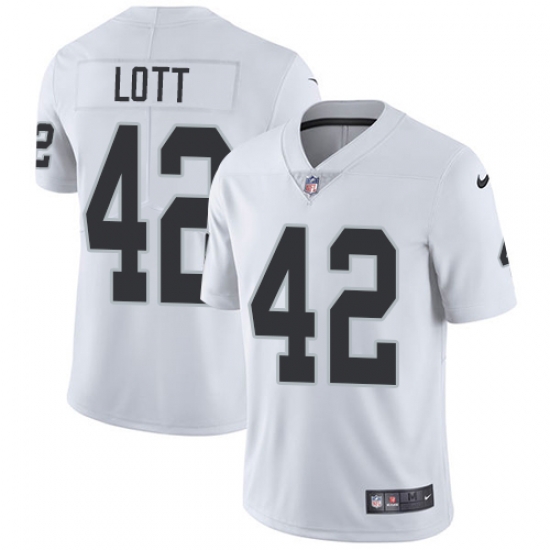 Nike Raiders #42 Ronnie Lott White Mens Stitched NFL Vapor Untouchable Limited Jersey Nike Raiders #42 Ronnie Lott White Mens Stitched NFL Vapor Untouchable Limited Jersey