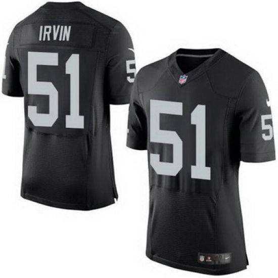 Nike Raiders #51 Bruce Irvin Black Team Color Mens Stitched NFL New Elite Jersey Nike Raiders #51 Bruce Irvin Black Team Color Mens Stitched NFL New Elite Jersey