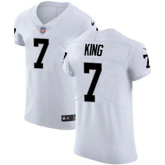 Nike Raiders #7 Marquette King White Mens Stitched NFL Vapor Untouchable Elite Jersey Nike Raiders #7 Marquette King White Mens Stitched NFL Vapor Untouchable Elite Jersey