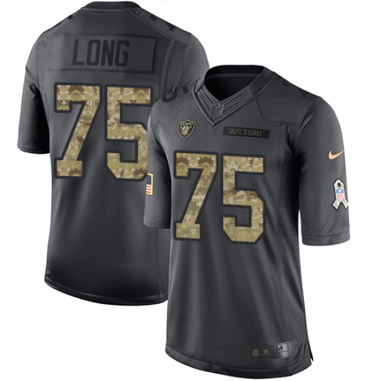 Nike Raiders #75 Howie Long Black Mens Stitched NFL Limited 2016 Salute To Service Jersey Nike Raiders #75 Howie Long Black Mens Stitched NFL Limited 2016 Salute To Service Jersey