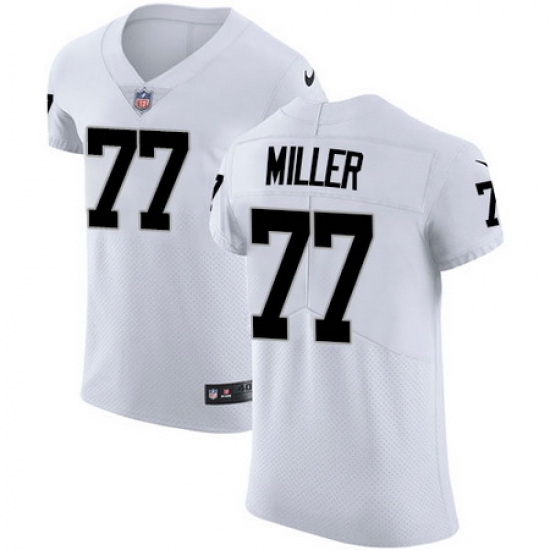 Nike Raiders #77 Kolton Miller White Mens Stitched NFL Vapor Untouchable Elite Jersey Nike Raiders #77 Kolton Miller White Mens Stitched NFL Vapor Untouchable Elite Jersey
