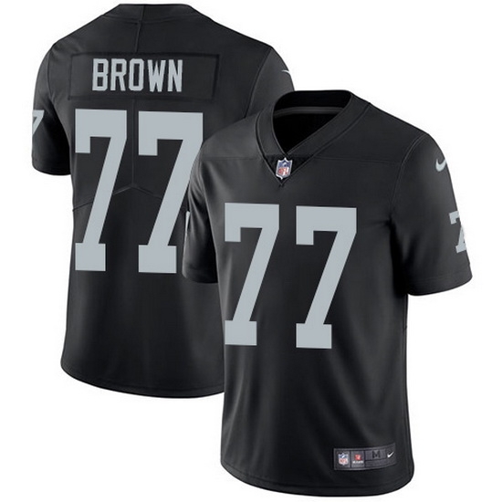 Nike Raiders 77 Trent Brown Black Team Color Men Stitched NFL Vapor Untouchable Limited Jersey Nike Raiders 77 Trent Brown Black Team Color Men Stitched NFL Vapor Untouchable Limited Jersey