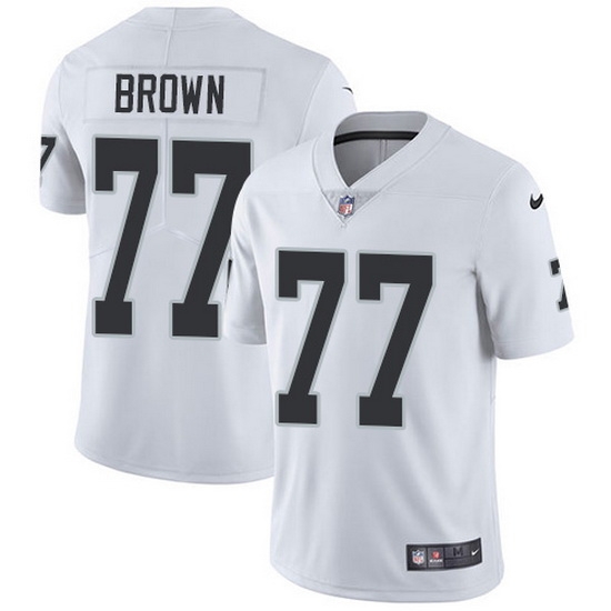 Nike Raiders 77 Trent Brown White Men Stitched NFL Vapor Untouchable Limited Jersey Nike Raiders 77 Trent Brown White Men Stitched NFL Vapor Untouchable Limited Jersey