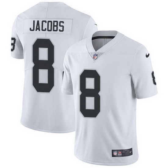 Nike Raiders 8 Josh Jacobs White Men Stitched NFL Vapor Untouchable Limited Jersey Nike Raiders 8 Josh Jacobs White Men Stitched NFL Vapor Untouchable Limited Jersey