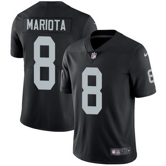 Nike Raiders 8 Marcus Mariota Black Team Color Men Stitched NFL Vapor Untouchable Limited Jersey Nike Raiders 8 Marcus Mariota Black Team Color Men Stitched NFL Vapor Untouchable Limited Jersey