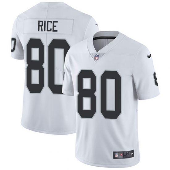 Nike Raiders #80 Jerry Rice White Mens Stitched NFL Vapor Untouchable Limited Jersey Nike Raiders #80 Jerry Rice White Mens Stitched NFL Vapor Untouchable Limited Jersey