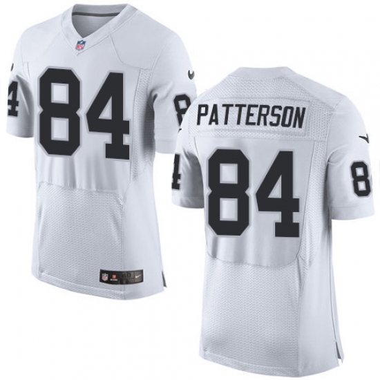 Nike Raiders #84 Cordarrelle Patterson White Mens Stitched NFL New Elite Jersey Nike Raiders #84 Cordarrelle Patterson White Mens Stitched NFL New Elite Jersey