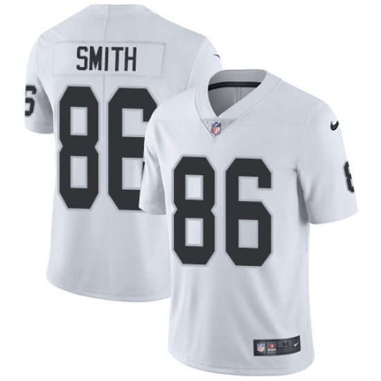 Nike Raiders #86 Lee Smith White Mens Stitched NFL Vapor Untouchable Limited Jersey Nike Raiders #86 Lee Smith White Mens Stitched NFL Vapor Untouchable Limited Jersey