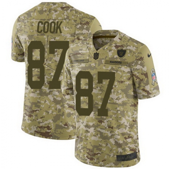 Nike Raiders #87 Jared Cook Camo Mens Stitched NFL Limited 2018 Salute To Service Jersey Nike Raiders #87 Jared Cook Camo Mens Stitched NFL Limited 2018 Salute To Service Jersey