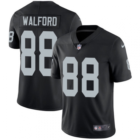 Nike Raiders #88 Clive Walford Black Team Color Mens Stitched NFL Vapor Untouchable Limited Jersey Nike Raiders #88 Clive Walford Black Team Color Mens Stitched NFL Vapor Untouchable Limited Jersey