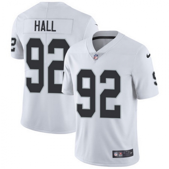 Nike Raiders #92 P J Hall White Mens Stitched NFL Vapor Untouchable Limited Jersey Nike Raiders #92 P J Hall White Mens Stitched NFL Vapor Untouchable Limited Jersey