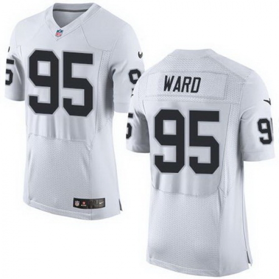 Nike Raiders #95 Jihad Ward White Mens Stitched NFL New Elite Jersey Nike Raiders #95 Jihad Ward White Mens Stitched NFL New Elite Jersey