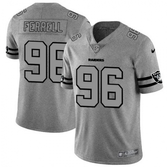 Nike Raiders 96 Clelin Ferrell 2019 Gray Gridiron Gray Vapor Untouchable Limited Jersey Nike Raiders 96 Clelin Ferrell 2019 Gray Gridiron Gray Vapor Untouchable Limited Jersey