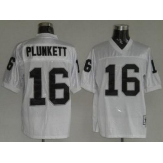 Oakland Raiders 16 Jim Plunkett White Throwback Jersey Oakland Raiders 16 Jim Plunkett White Throwback Jersey