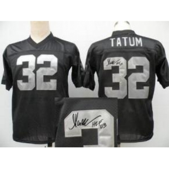 Oakland Raiders 32 Jack Tatum Black Throwback M&N Signed NFL Jerseys Oakland Raiders 32 Jack Tatum Black Throwback M&N Signed NFL Jerseys