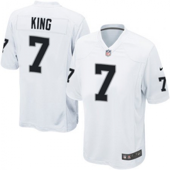 Oakland Raiders #7 Marquette King Mens White Elite Jersey Oakland Raiders #7 Marquette King Mens White Elite Jersey