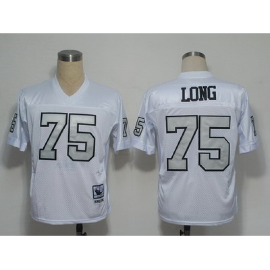 Oakland Raiders 75 Howie Long white(Silver Number)throwback Oakland Raiders 75 Howie Long white(Silver Number)throwback