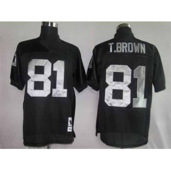 Oakland Raiders 81 T.Brown Black Jerseys Throwback Oakland Raiders 81 T.Brown Black Jerseys Throwback