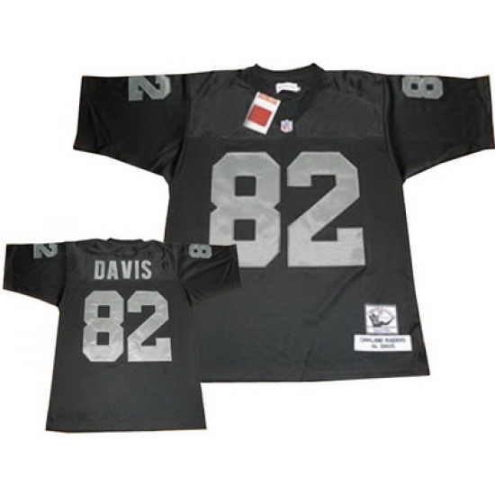 Oakland Raiders 82 Al Davis black throwback jerseys Oakland Raiders 82 Al Davis black throwback jerseys