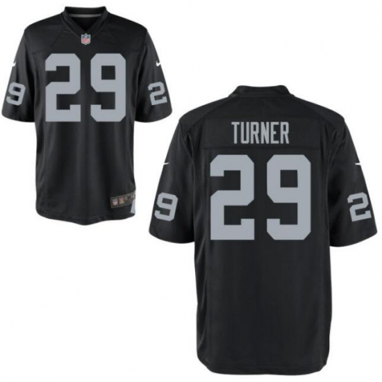 Oakland Raiders Nike Black #29 TURNER Game Jersey Oakland Raiders Nike Black #29 TURNER Game Jersey