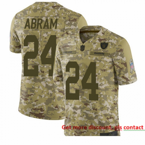 Raiders 24 Johnathan Abram Camo Men Stitched Football Limited 2018 Salute To Service Jersey Raiders 24 Johnathan Abram Camo Men Stitched Football Limited 2018 Salute To Service Jersey