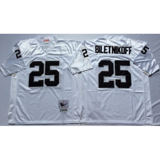 Raiders 25 Fred Biletnikoff White Throwback Jersey Raiders 25 Fred Biletnikoff White Throwback Jersey