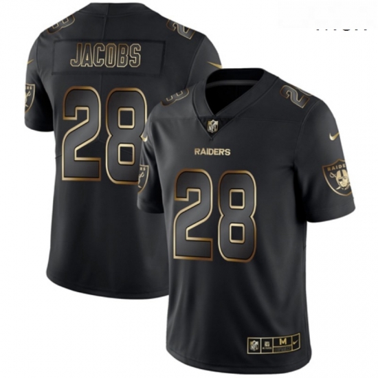 Raiders 28 Josh Jacobs Black Gold Vapor Untouchable Limited Jersey Raiders 28 Josh Jacobs Black Gold Vapor Untouchable Limited Jersey