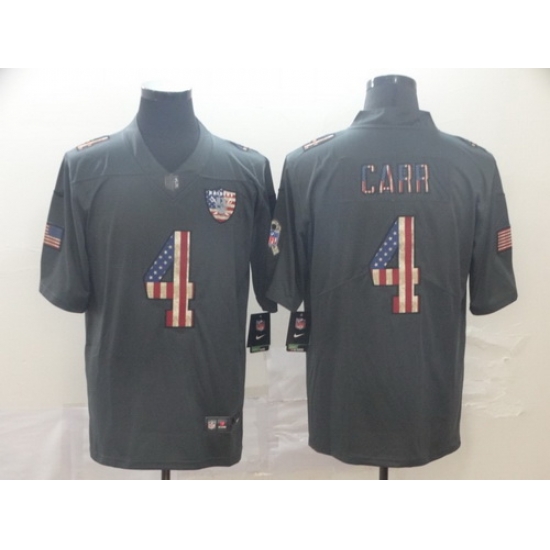 Raiders 4 Derek Carr 2019 Salute To Service USA Flag Fashion Limited Jersey Raiders 4 Derek Carr 2019 Salute To Service USA Flag Fashion Limited Jersey
