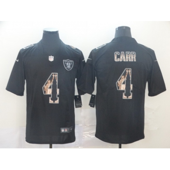 Raiders 4 Derek Carr Black Statue Of Liberty Limited Jersey Raiders 4 Derek Carr Black Statue Of Liberty Limited Jersey