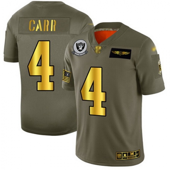 Raiders 4 Derek Carr Camo Gold Men Stitched Football Limited 2019 Salute To Service Jersey Raiders 4 Derek Carr Camo Gold Men Stitched Football Limited 2019 Salute To Service Jersey