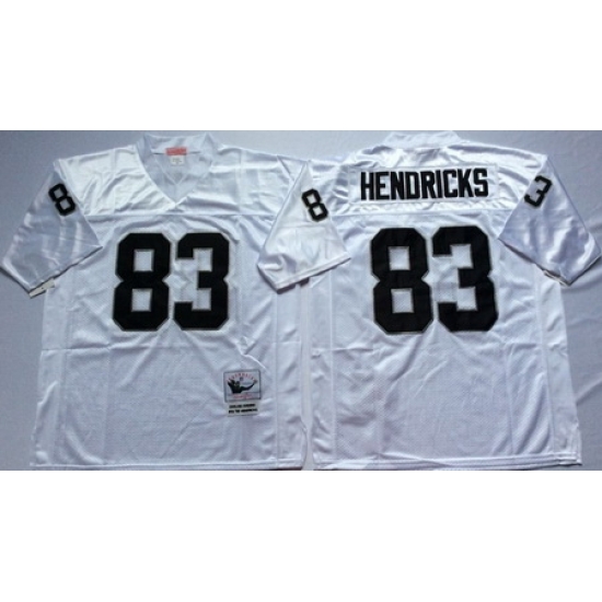 Raiders 83 Ted Hendricks White Throwback Jersey Raiders 83 Ted Hendricks White Throwback Jersey