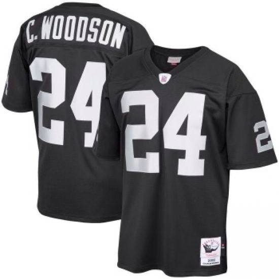 Raiders C.Woodson black throwback stitched NFL Jersey Raiders C.Woodson black throwback stitched NFL Jersey