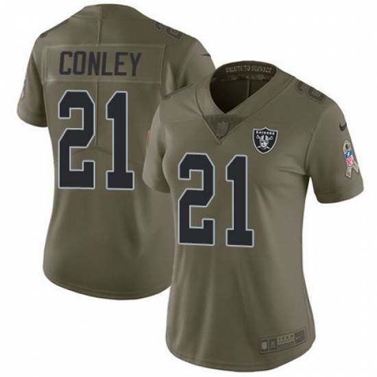 Nike Raiders #21 Gareon Conley Olive Womens Stitched NFL Limited 2017 Salute to Service Jersey Nike Raiders #21 Gareon Conley Olive Womens Stitched NFL Limited 2017 Salute to Service Jersey