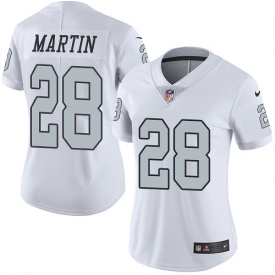 Nike Raiders #28 Doug Martin White Womens Stitched NFL Limited Rush Jersey Nike Raiders #28 Doug Martin White Womens Stitched NFL Limited Rush Jersey