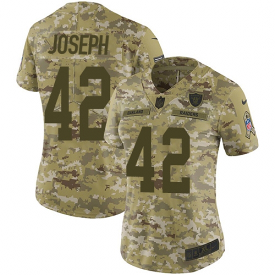Nike Raiders #42 Karl Joseph Camo Women Stitched NFL Limited 2018 Salute to Service Jersey Nike Raiders #42 Karl Joseph Camo Women Stitched NFL Limited 2018 Salute to Service Jersey