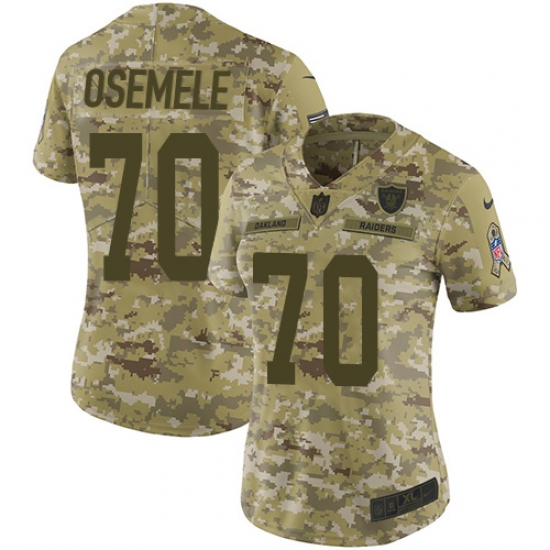 Nike Raiders #70 Kelechi Osemele Camo Women Stitched NFL Limited 2018 Salute to Service Jersey Nike Raiders #70 Kelechi Osemele Camo Women Stitched NFL Limited 2018 Salute to Service Jersey