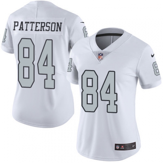 Nike Raiders #84 Cordarrelle Patterson White Womens Stitched NFL Limited Rush Jersey Nike Raiders #84 Cordarrelle Patterson White Womens Stitched NFL Limited Rush Jersey