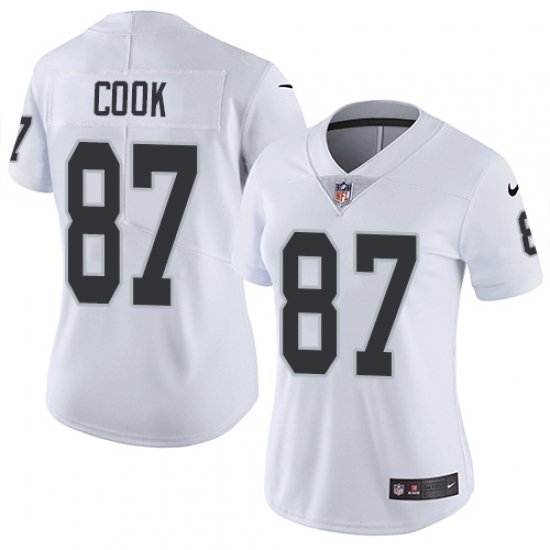 Nike Raiders #87 Jared Cook White Womens Stitched NFL Vapor Untouchable Limited Jersey Nike Raiders #87 Jared Cook White Womens Stitched NFL Vapor Untouchable Limited Jersey