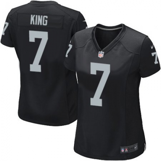 Oakland Raiders #7 Marquette King Women Black Jersey Oakland Raiders #7 Marquette King Women Black Jersey