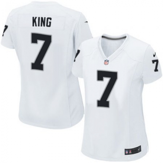Oakland Raiders #7 Marquette King Women White Jersey Oakland Raiders #7 Marquette King Women White Jersey