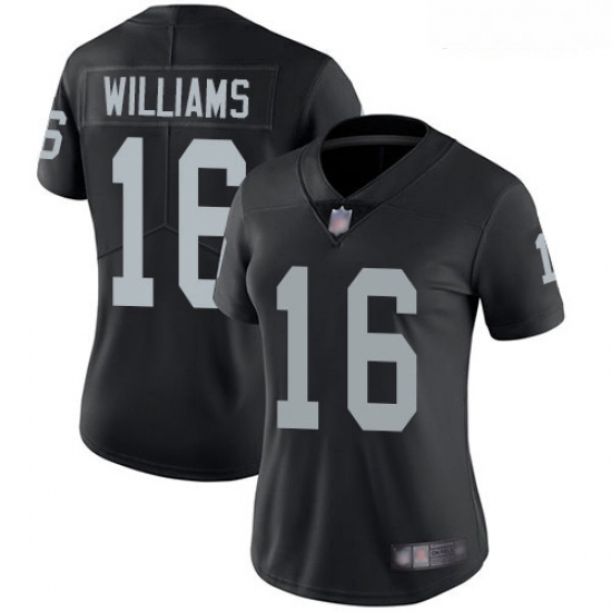 Raiders #16 Tyrell Williams Black Team Color Women Stitched Football Vapor Untouchable Limited Jersey Raiders #16 Tyrell Williams Black Team Color Women Stitched Football Vapor Untouchable Limited Jersey