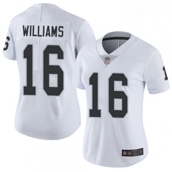Raiders #16 Tyrell Williams White Women Stitched Football Vapor Untouchable Limited Jersey Raiders #16 Tyrell Williams White Women Stitched Football Vapor Untouchable Limited Jersey