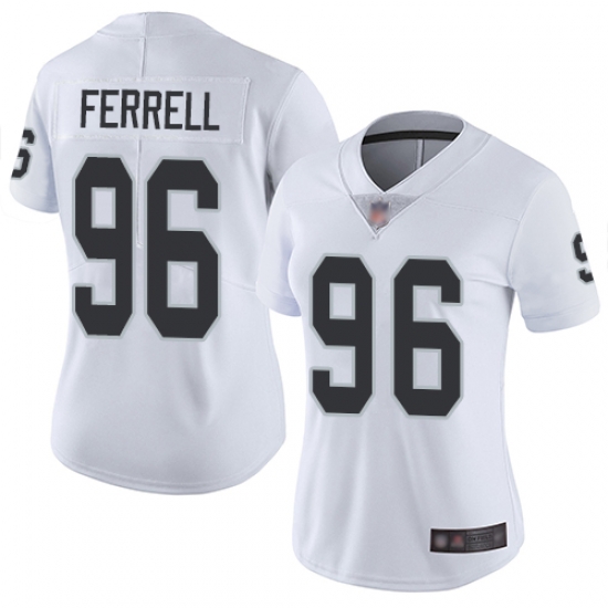 Raiders 96 Clelin Ferrell White Women Stitched Football Vapor Untouchable Limited Jersey Raiders 96 Clelin Ferrell White Women Stitched Football Vapor Untouchable Limited Jersey