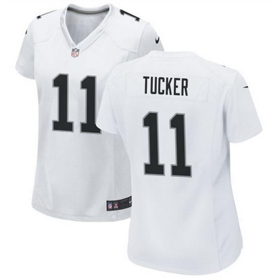 Women Las Vegas Raiders 11 Tre Tucker White Stitched Jersey 28Run Small 29 Women Las Vegas Raiders 11 Tre Tucker White Stitched Jersey 28Run Small 29