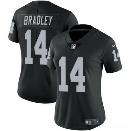 Women Las Vegas Raiders 14 Carter Bradley Black Vapor Stitched Jersey Women Las Vegas Raiders 14 Carter Bradley Black Vapor Stitched Jersey