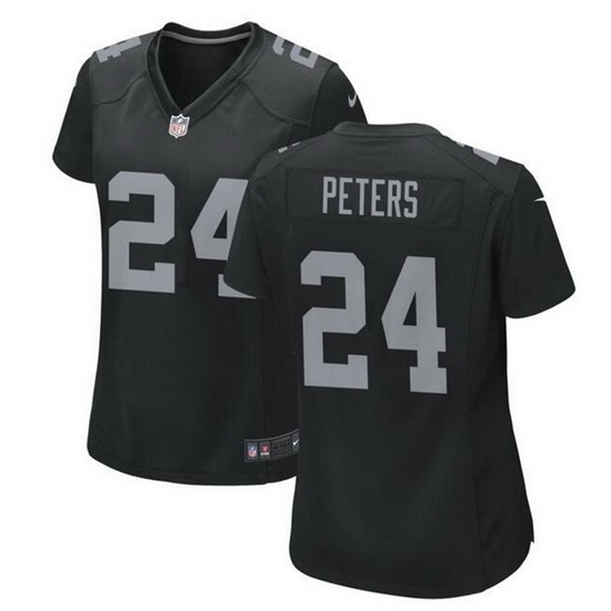 Women Las Vegas Raiders 24 Marcus Peters Black Stitched Jersey Run Small Women Las Vegas Raiders 24 Marcus Peters Black Stitched Jersey Run Small