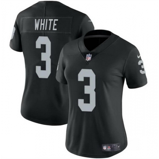 Women Las Vegas Raiders 3 Zamir White Black Vapor Stitched Jersey Women Las Vegas Raiders 3 Zamir White Black Vapor Stitched Jersey