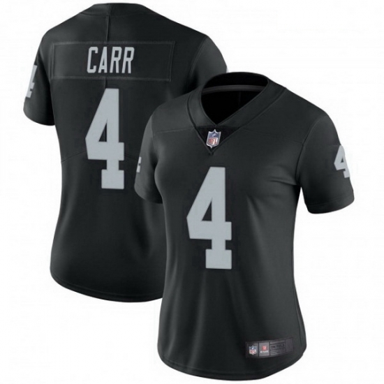 Women Las Vegas Raiders 4 Derek Carr Black Vapor Untouchable Limited Jersey Women Las Vegas Raiders 4 Derek Carr Black Vapor Untouchable Limited Jersey