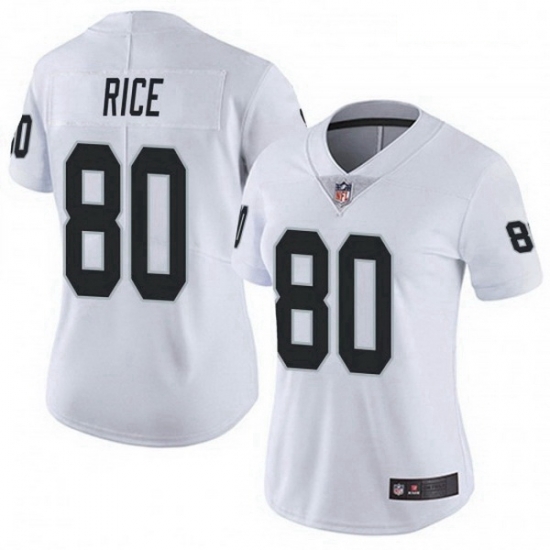 Women Las Vegas Raiders 80 Jerry Rice White Vapor Untouchabel Limited Jersey Women Las Vegas Raiders 80 Jerry Rice White Vapor Untouchabel Limited Jersey